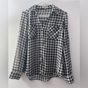 Express Monochrome Checkered Portofino Shirt
